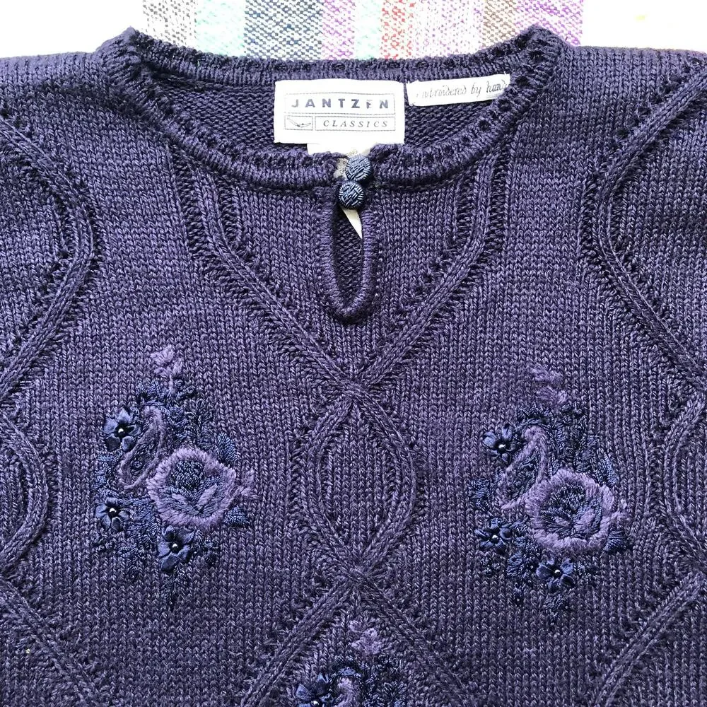 Vintage Jantzen Classics 80s Pullover Sweater Sz L
